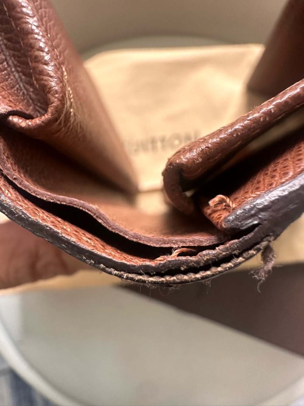 Louis Vuitton Brown and Gold Monogram Snap Wallet Detail - Picture 9 of 14